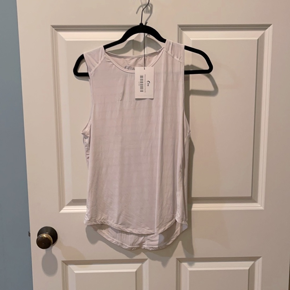 White Horizon Muscle Tank